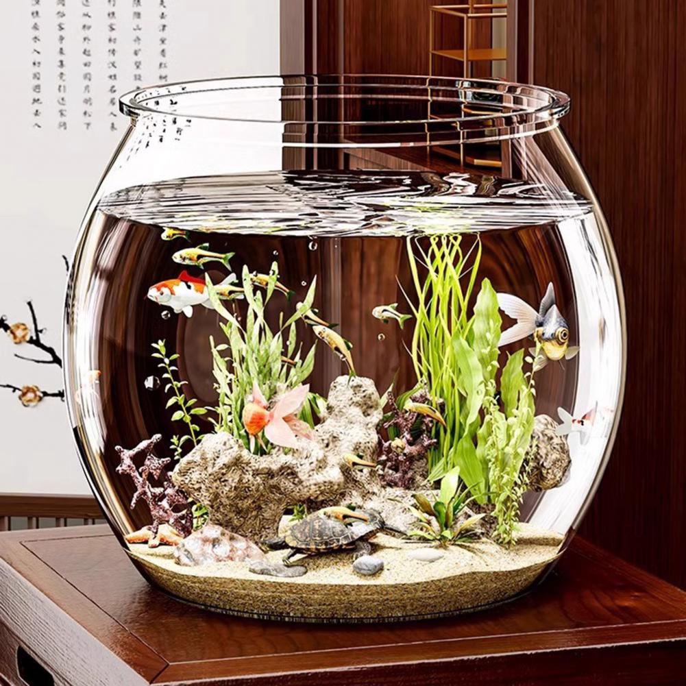 Clear Plastic round Fish Bowl  - огляд і ціна Plant Aquarium Pot