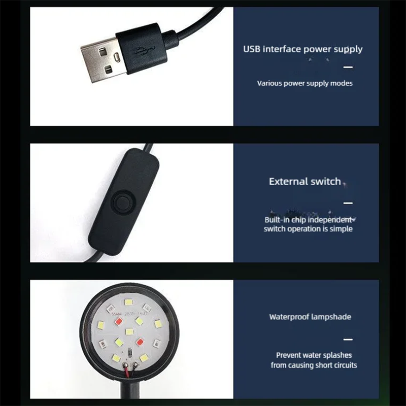 USB LED Fish Tank Clip Lamp Hi - огляд і ціна Aquarium Plant Light