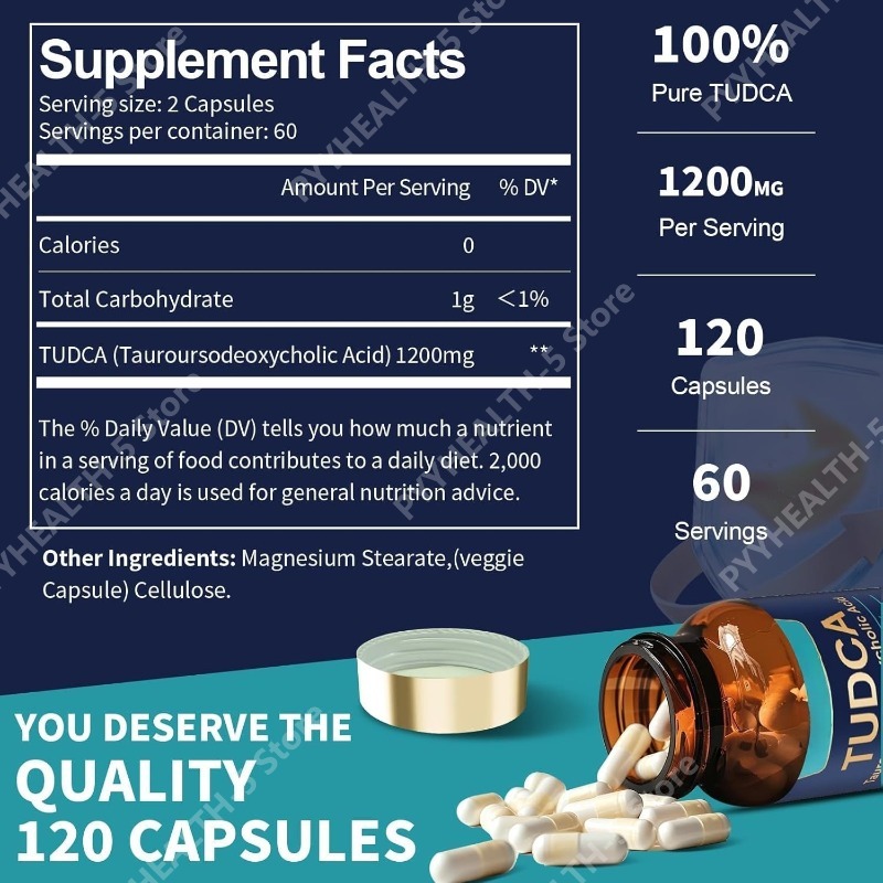 TUDCA Bile Salts, 120 Capsules - огляд і ціна Planted Tank