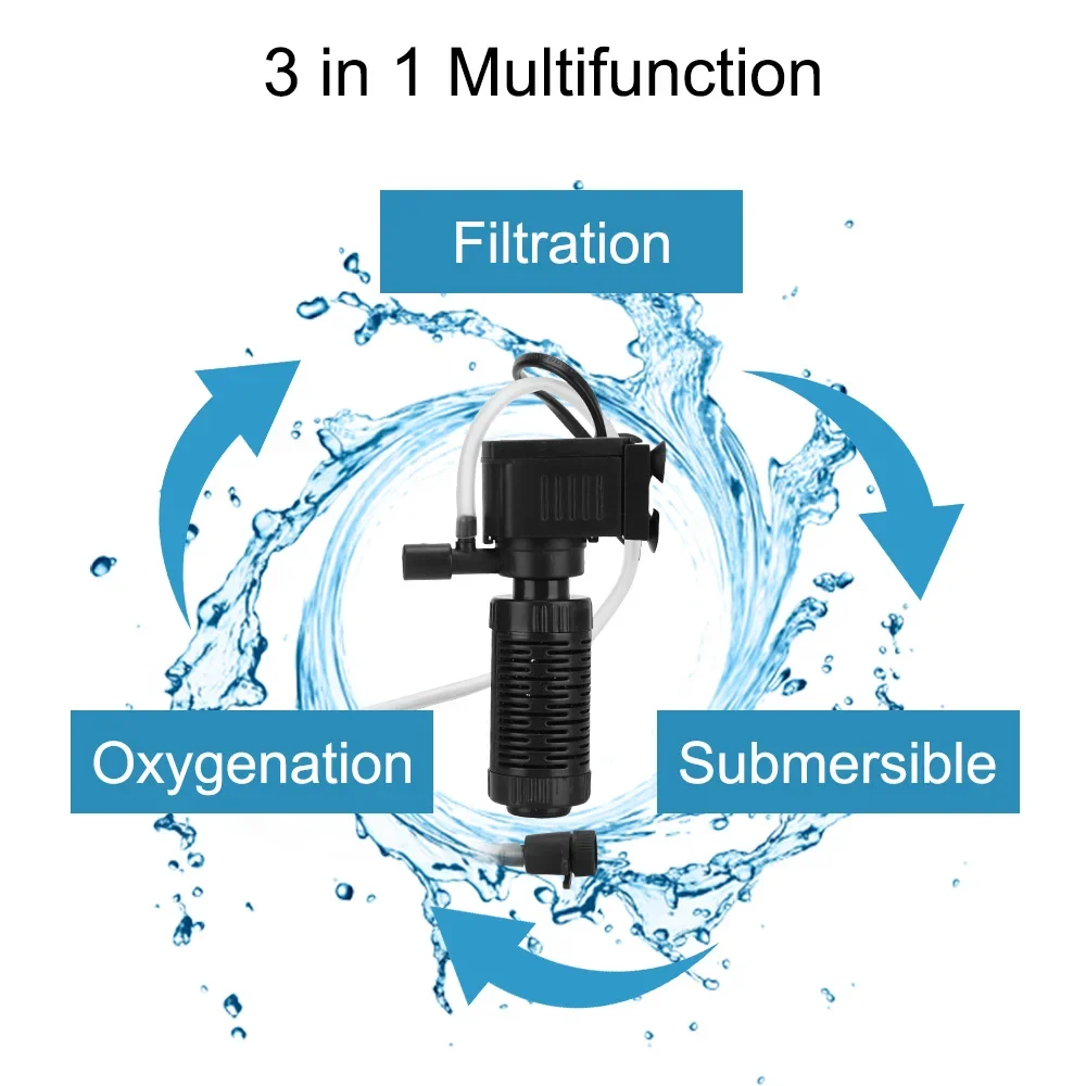 Mini Fish Tank Filter Quiet Su - огляд і ціна Planted Aquarium Cleaning